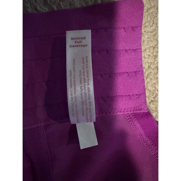 36I Lace Unlined Full Coverage Bra, Cacique, Lane Bryant Pink Purple - Picture 3 of 5